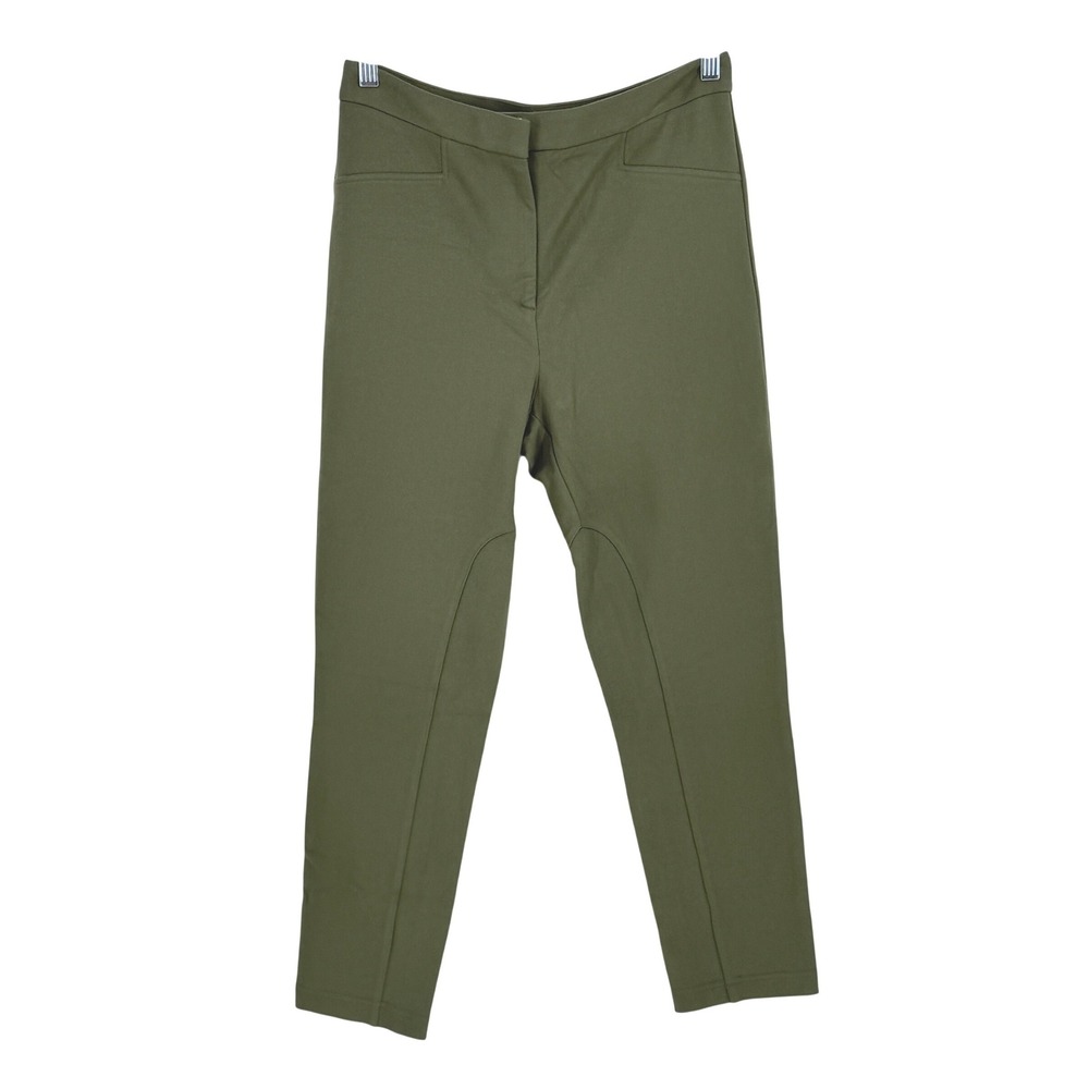 Pearl by Lela Rose Olive Green Equestrian Tapered Pants Size 10 East Coast Prep